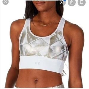 NWOT Under Armour metallic crossover sports bra m